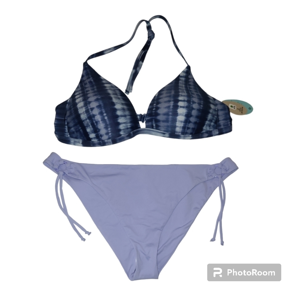 NWT* PRANA* Mix&Match Bikini* Sz XL* Multicolored Top/Lavender Bottom